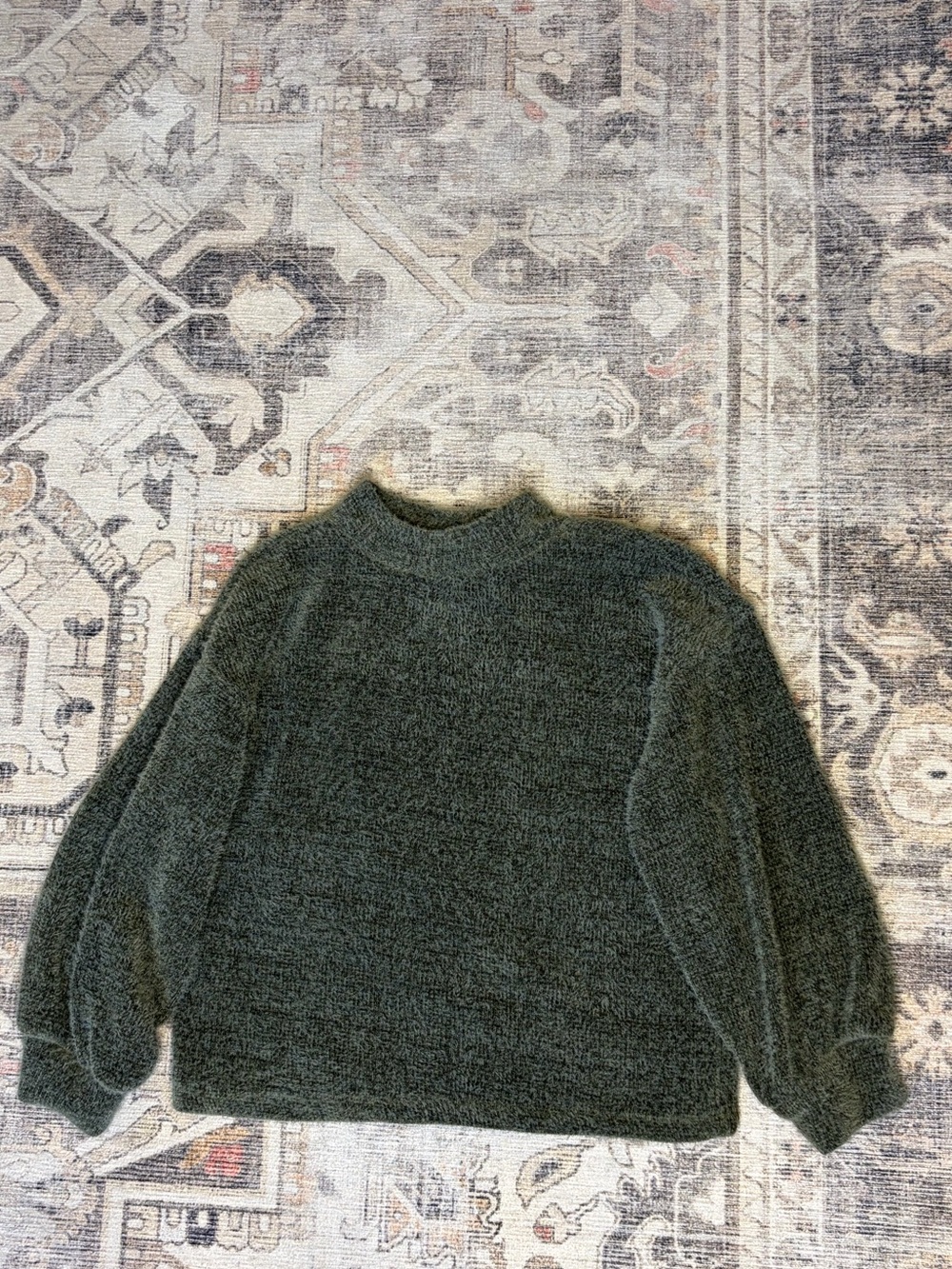 Cozy Girls Olive Green Knit Sweater